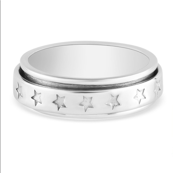 Jewelry - NWT Sterling Silver Stars Spinner Ring